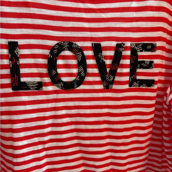Chicos beaded LOVE top size 3 - Picture 2 of 6